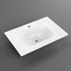 Sanotechnik CUBE 100 függesztett bútorszett, üvegmosdóval, fehér