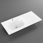 Sanotechnik CUBE 100 függesztett bútorszett, üvegmosdóval, fehér