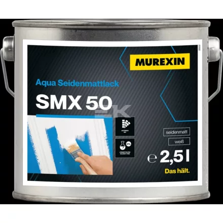 Murexin Smx 50 Aqua Selyemmatt Lakk Transzparens Bázis, 2,5 L
