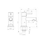 Sanotechnik SANOSOHO mosdó csaptelep, fekete