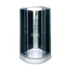 Zuhanykabin, Aqualife Opal 508 C Fekete 90x90x205 cm Tető nélkül