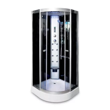 Hidromasszázs zuhanykabin, Aqualife Brill 8081 FEKETE 90x90x210 cm