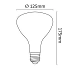 Asalite Infra Izzó Piros R125 E27 100W 2800K