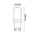Asalite LED Izzó G9 6W 3000K (600 lumen)