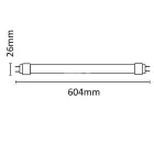 Asalite Prémium LED Fénycső T8 üveg 9W 6500K (1260 lumen) 60cm emeltfényű