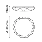 Asalite LED Mennyezeti Lámpa VICTORIA 24W 4000K (2050 lumen) Gyémánt/Csillagos