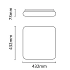 Asalite LED Mennyezeti Lámpa EMMA 72W 3000K/4000K/6500K (6120 lumen) Négyzet/Csillagos+Távirányító CCT
