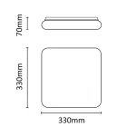 Asalite LED Mennyezeti Lámpa OLIVIA 48W 3000K/4000K/6500K (3400 lumen) Négyzet +Távirányító CCT