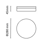 Asalite LED Mennyezeti Lámpa IP54 24W 3000K/4000K/6500K (2400 lumen) Kerek CCT