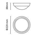 Asalite LED Cseppálló Lámpa IP65 18W 4000K (1350 lumen) Kerek