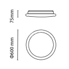 Asalite LED Mennyezeti Lámpa MIA 50W 3000K/4000K/6500K (3500 lumen) Kerek/Csillagos+RF Távirányító 3CCT+RGB