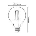 Asalite LED Izzó G95 filament E27 7W 2000K (650 lumen)