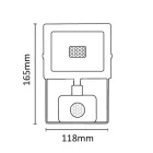 Asalite LED Fehér Reflektor Slim 10W 4500K (900 lumen) + Mozgásérzékelő Szenzor