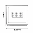 Asalite LED Fehér Reflektor Slim 50W 4500K (4500 lumen)