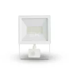 Asalite LED Fehér Reflektor Slim 50W 4500K (4500 lumen) + Mozgásérzékelő Szenzor