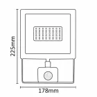 Asalite LED Fehér Reflektor Slim 50W 4500K (4500 lumen) + Mozgásérzékelő Szenzor