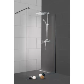 Sanotechnik FREEDOM II BLACK zuhanyfal EASY CLEAN (8 mm)