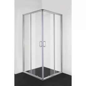  Sanotechnik Sarokkabin 2 tolóajtóval EASY CLEAN 80x80x190 cm BQ80C (5 mm)