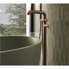 Kádtöltő csaptelep, Deante Silia kádtöltő csaptelep zuhanyszettel, szálcsiszolt bronz BQS_C11M