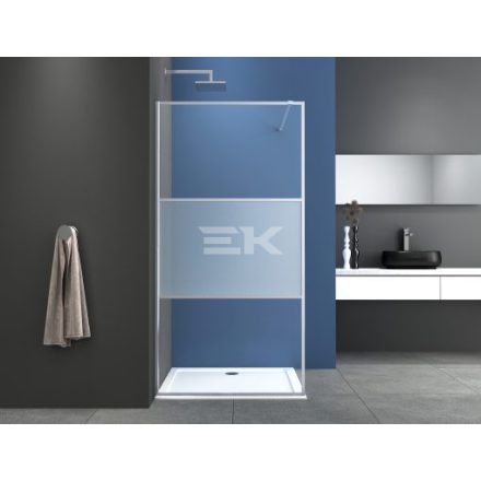Sanotechnik SMART zuhanyfal, részben matt üveggel, króm, 90 cm