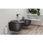 PEONIA - WC ülőke, Slim, puhán záródó - antracit, titanium - CDE_DSOZ