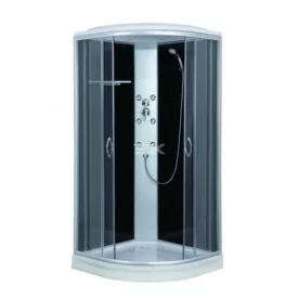   Sanotechnik PUNTO hidromasszázs zuhanykabin, fekete 90x90x209 cm CL07