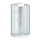 Sanotechnik DALLAS hidromasszázs zuhanykabin, króm, termosztátos keverőcsappal