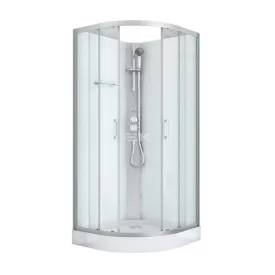   Sanotechnik DALLAS hidromasszázs zuhanykabin, króm, termosztátos keverőcsappal