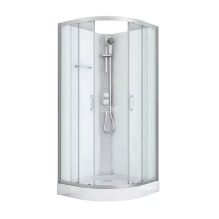 Sanotechnik DALLAS hidromasszázs zuhanykabin, króm, termosztátos keverőcsappal