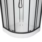 Sanotechnik DALLAS hidromasszázs zuhanykabin, fekete, termosztátos keverőcsappal