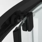 Sanotechnik DALLAS hidromasszázs zuhanykabin, fekete, termosztátos keverőcsappal