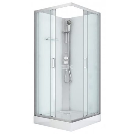Sanotechnik DENVER hidromasszázs zuhanykabin, króm, termosztátos keverőcsappal
