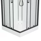 Sanotechnik DENVER hidromasszázs zuhanykabin, fekete, termosztátos keverőcsappal