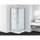 Sanotechnik DENVER hidromasszázs zuhanykabin, króm, termosztátos keverőcsappal