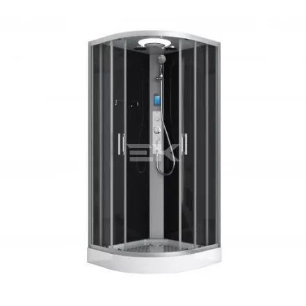 Sanotechnik AUSTIN komplett hidromasszázs zuhanykabin elektronikával, króm kerettel