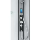 Sanotechnik AUSTIN komplett hidromasszázs zuhanykabin elektronikával, fekete kerettel
