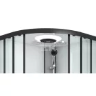 Sanotechnik AUSTIN komplett hidromasszázs zuhanykabin elektronikával, fekete kerettel