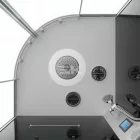 Sanotechnik AUSTIN komplett hidromasszázs zuhanykabin elektronikával, króm kerettel