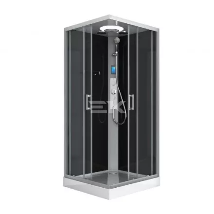 Sanotechnik MIAMI komplett hidromasszázs zuhanykabin elektronikával, króm kerettel