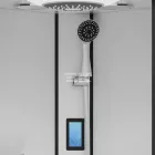 Sanotechnik MIAMI komplett hidromasszázs zuhanykabin elektronikával, fekete kerettel