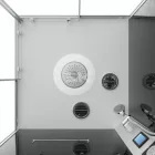 Sanotechnik MIAMI komplett hidromasszázs zuhanykabin elektronikával, króm kerettel