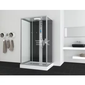   Sanotechnik BOSTON komplett hidromasszázs zuhanykabin, króm, keverőcsappal