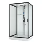 Sanotechnik BOSTON komplett hidromasszázs zuhanykabin, fekete, keverőcsappal