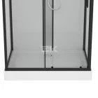 Sanotechnik BOSTON komplett hidromasszázs zuhanykabin, fekete, keverőcsappal