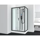 Sanotechnik BOSTON komplett hidromasszázs zuhanykabin, fekete, keverőcsappal