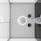 Sanotechnik BOSTON komplett hidromasszázs zuhanykabin, króm, keverőcsappal