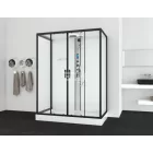 Sanotechnik NEW YORK komplett hidromasszázs zuhanykabin, fehér hátfallal