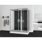 Sanotechnik NEW YORK komplett hidromasszázs zuhanykabin, fekete hátfallal