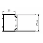 Sanotechnik Toldóprofil SMARTFLEX/SANOFLEX zuhanyfalakhoz és nyílóajtókhoz