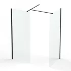 Sanotechnik Összekötő T-idom (két fal kombinálásához), matt fekete